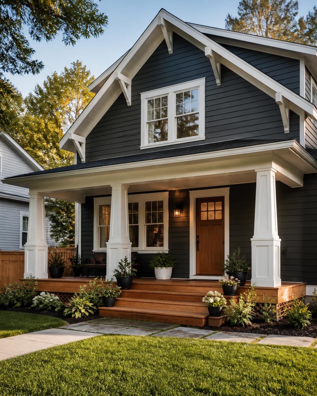 Freshly painted and remodeled Shreveport home with new porch and cedar deck